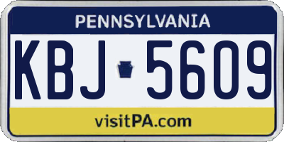 PA license plate KBJ5609