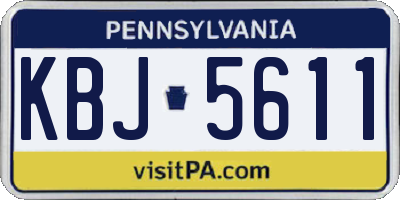 PA license plate KBJ5611