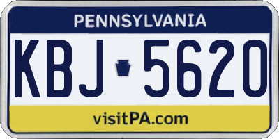 PA license plate KBJ5620
