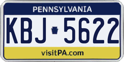 PA license plate KBJ5622