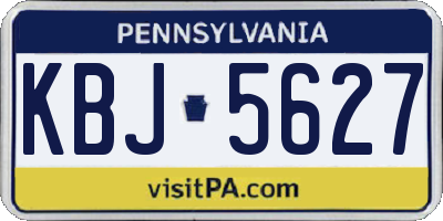 PA license plate KBJ5627