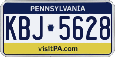PA license plate KBJ5628