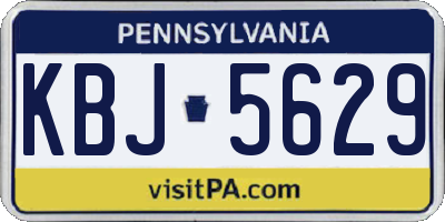 PA license plate KBJ5629
