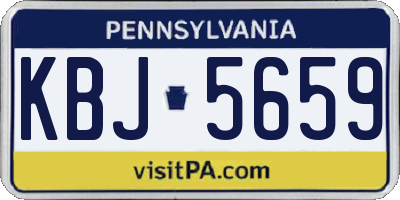 PA license plate KBJ5659