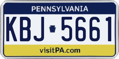 PA license plate KBJ5661