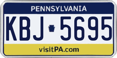 PA license plate KBJ5695