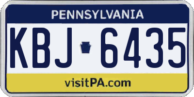 PA license plate KBJ6435