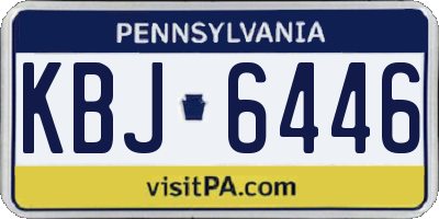 PA license plate KBJ6446