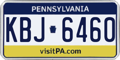 PA license plate KBJ6460
