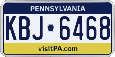 PA license plate KBJ6468
