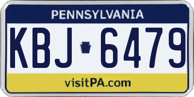 PA license plate KBJ6479