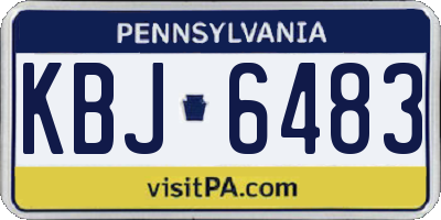 PA license plate KBJ6483