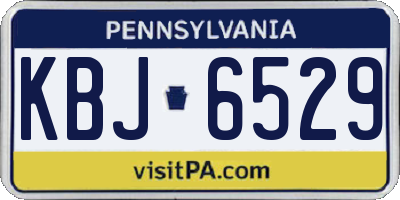 PA license plate KBJ6529