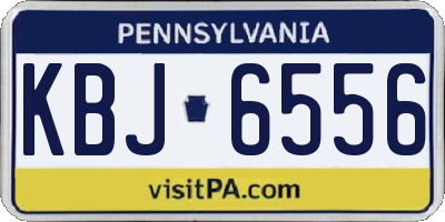 PA license plate KBJ6556