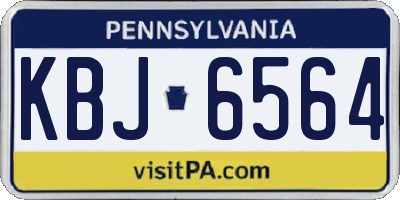 PA license plate KBJ6564