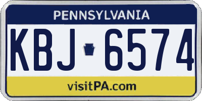 PA license plate KBJ6574