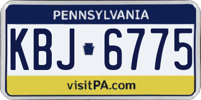 PA license plate KBJ6775
