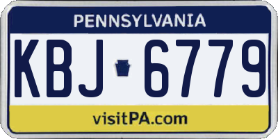 PA license plate KBJ6779