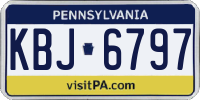 PA license plate KBJ6797