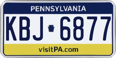 PA license plate KBJ6877