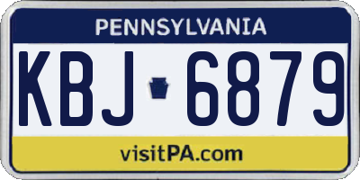 PA license plate KBJ6879