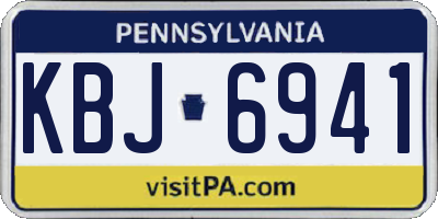 PA license plate KBJ6941