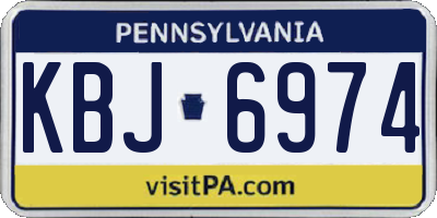 PA license plate KBJ6974