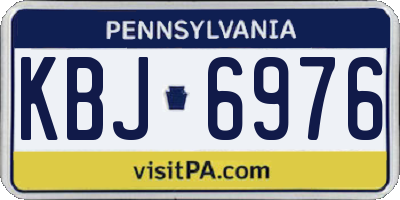 PA license plate KBJ6976