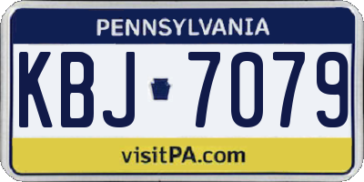 PA license plate KBJ7079
