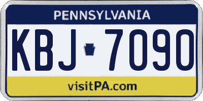 PA license plate KBJ7090