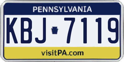 PA license plate KBJ7119