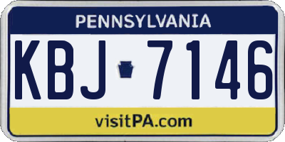 PA license plate KBJ7146