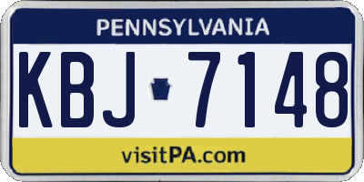 PA license plate KBJ7148