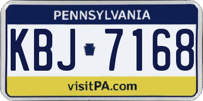 PA license plate KBJ7168