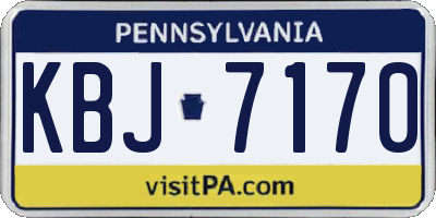 PA license plate KBJ7170