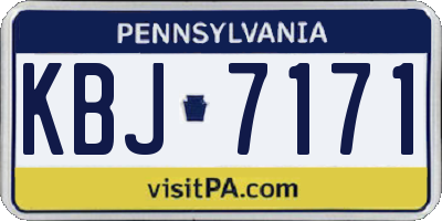 PA license plate KBJ7171