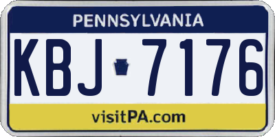 PA license plate KBJ7176
