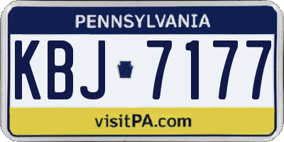 PA license plate KBJ7177