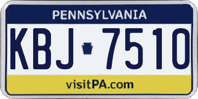 PA license plate KBJ7510