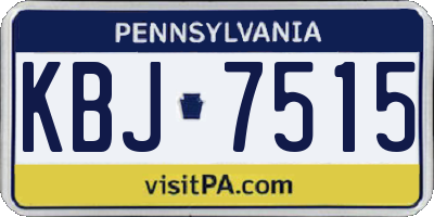 PA license plate KBJ7515