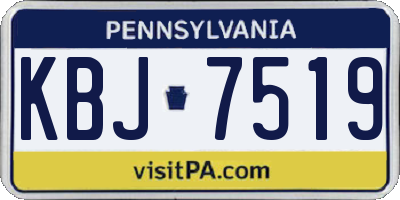 PA license plate KBJ7519