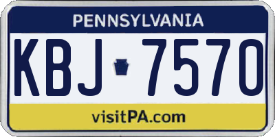 PA license plate KBJ7570