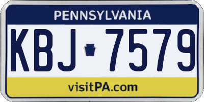 PA license plate KBJ7579