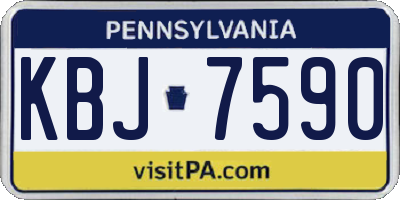 PA license plate KBJ7590
