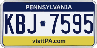 PA license plate KBJ7595