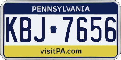 PA license plate KBJ7656