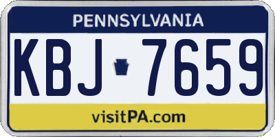 PA license plate KBJ7659