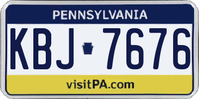 PA license plate KBJ7676