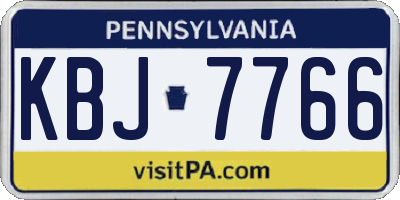 PA license plate KBJ7766