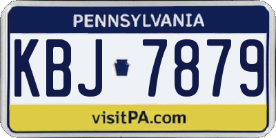 PA license plate KBJ7879